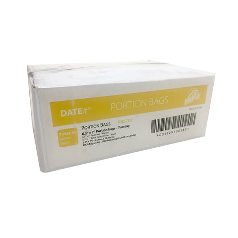 Bag Portion Printed Yellow Tuesday 6.5x7