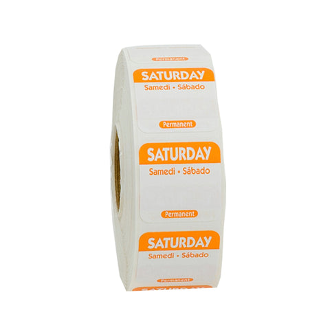 Label Food Rotation Trilingual Orange Saturday 1x1