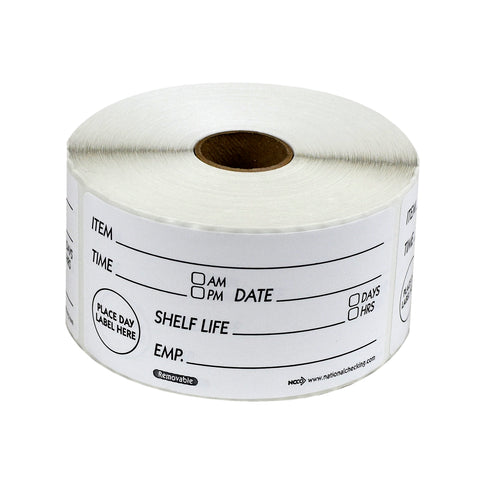 Label Shelf Life Removable 2x4