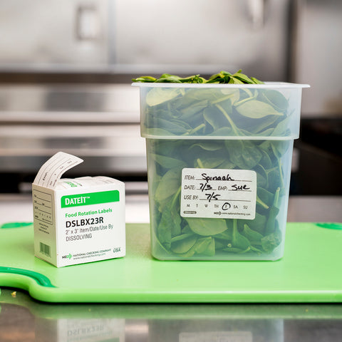 National Checking Rectangle Generic Shelf Life Dissolving Label, 2 x 3 inch -- 250 per case