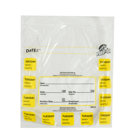Bag Portion Printed Yellow Tuesday 6.5x7