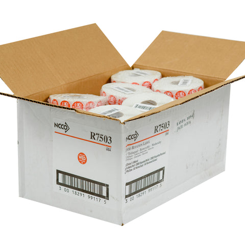 National Checking Company Dateit Red Trilingual Removable Label - Wednesday, 0.75 inch Circle -- 2000 per case.