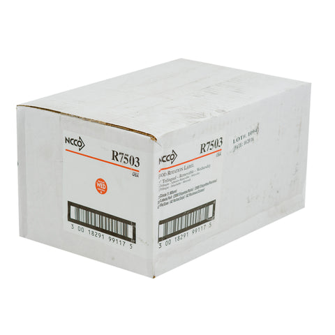 National Checking Company Dateit Red Trilingual Removable Label - Wednesday, 0.75 inch Circle -- 2000 per case.