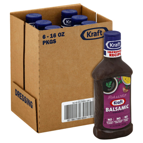 Kraft Dressing Special Collection Balsamic Vinegar, 16 Ounce -- 6 Case