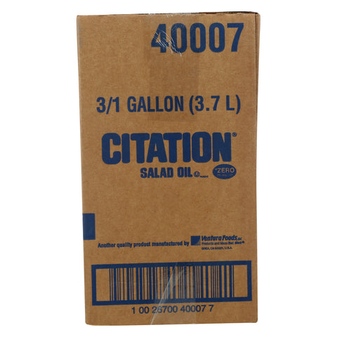 Citation Soybean Salad Oil -- 3 Case 1 Gallon