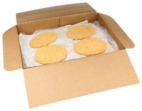 APF Red Label VEAL PATTIE BREADED OVEN READY OVAL SHAPE 4 OZ 10000002895