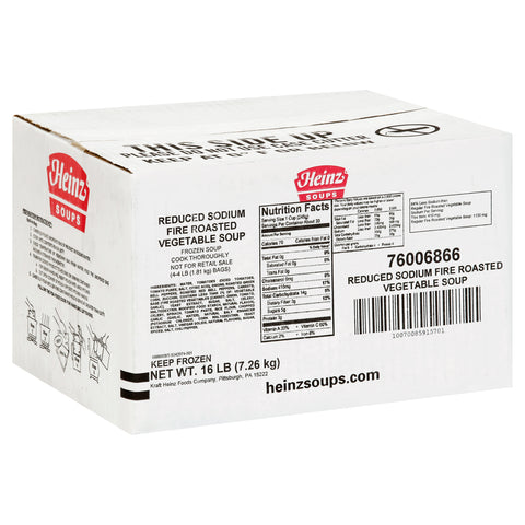 Heinz® SOUP VEGETABLE FIRE ROASTED REDUCED SODIUM 76006866