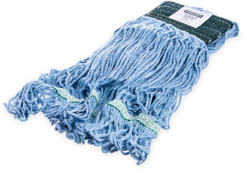 Mop Wet Medium Looped-end W/ Green Band Blue