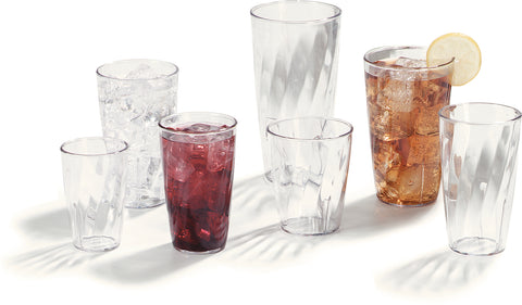 Tumbler Plastic Swirl Clear 22 Oz