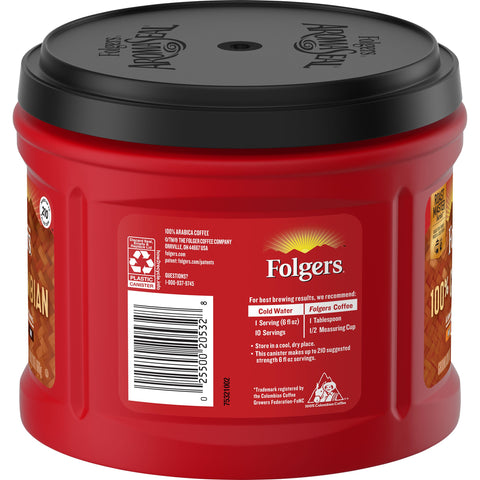Folgers® COFFEE GROUND COLOMBIAN CANISTER