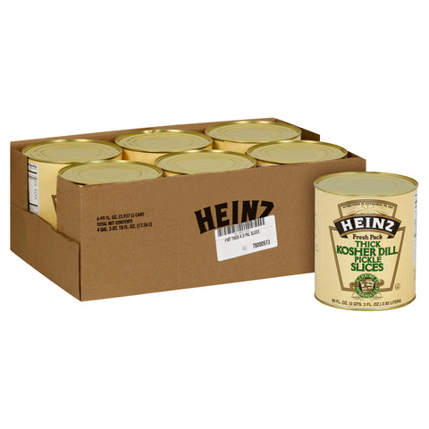 Heinz Pickle Kosher Dill Thick Slice Crinkle Cut, 99 Fluid Ounce -- 6 Case