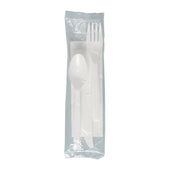 Cutlery Kit Medium Weight White K-f-s Napkin 9x13