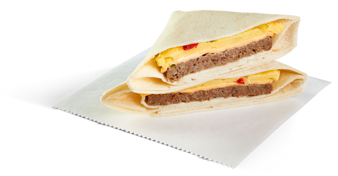 Sandwich Sausage Egg & Cheese Product Square Wrap 5 Oz 55557