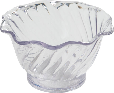 Dinex® BOWL PLASTIC DESSERT SWIRL CLEAR 5 OZ
