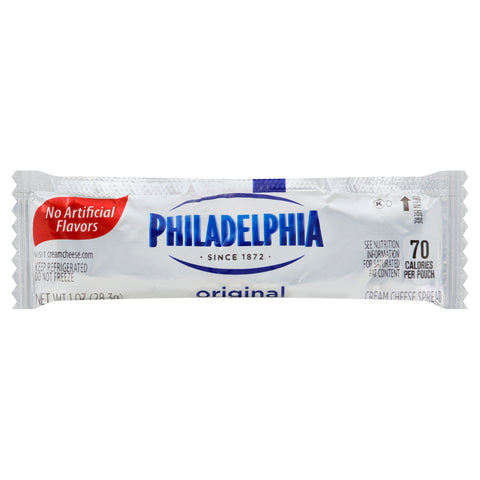 Kraft Philadelphia Original Cream Cheese Spread - Pouch, 1 Ounce -- 100 per case.