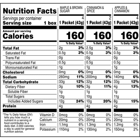 Quaker® CEREAL INSTANT OATS VARIETY PACK 15.1 OZ