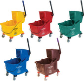 Carlisle MOP BUCKET W/ SIDE-PRESS WRINGER RED 26 QUART