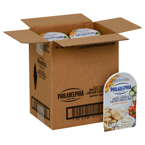 Philadelphia Garden Vegetable Bagel Chips and Cream Cheese Dip, 2.5 Ounce -- 10 per case.