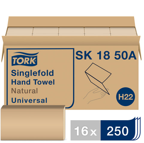 Towel Hand Singlefold Natural 1-ply 9.1x9.1