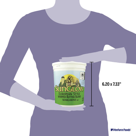 SunGlow European Style Whipped Butter Blend, 3.5 Pound -- 6 per case