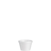 Container Foam Squat White 3.5 Oz