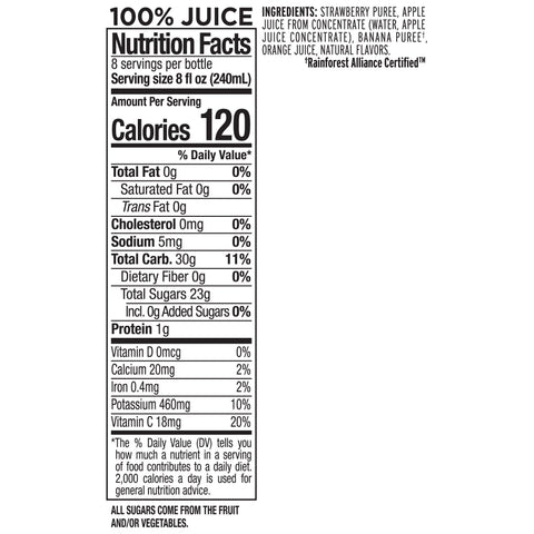 Naked Juice DRINK NAKED JUICE STRAWBERRY BANANA