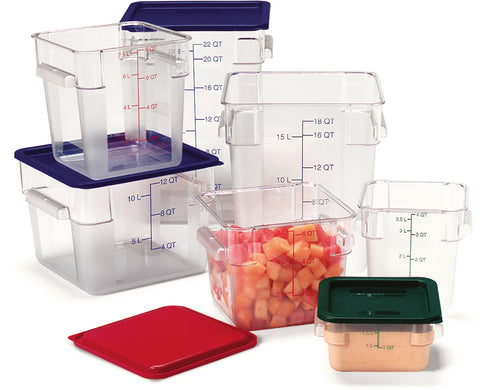 StorPlus™ CONTAINER FOOD STORAGE SQUARE PLASTIC CLEAR 22 QT