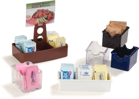 Carlisle CADDY SUGAR PLASTIC BLACK-HOLDS 20 PACKETS